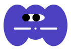 보라색 Magnetti 마스코트